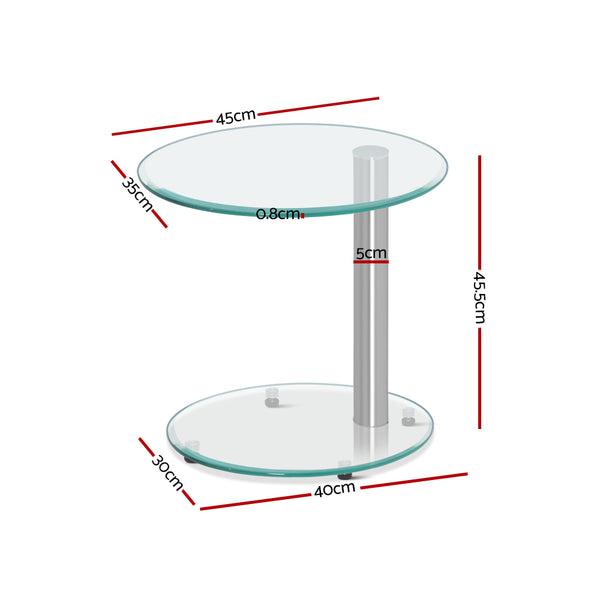 2 Tier Glass Coffee Table