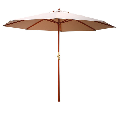 3m Outdoor Pole Umbrella- Beige