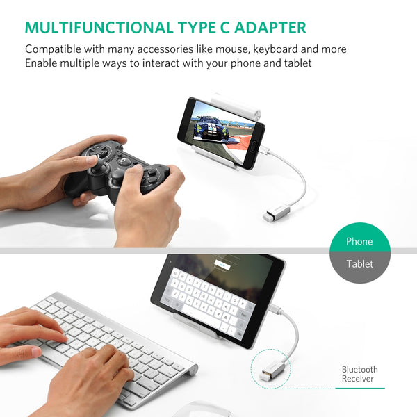 15cm USB Type-C Male to A Female OTG Cable