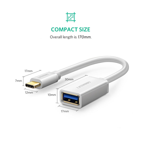 15cm USB Type-C Male to A Female OTG Cable