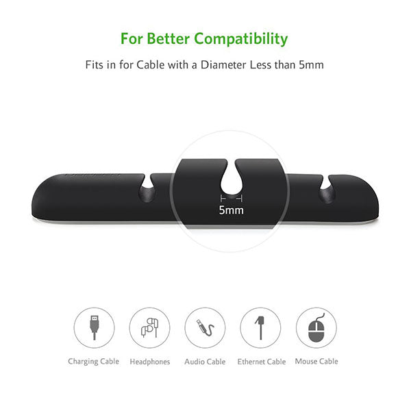 Cable Organizer (2pcs/pack) - Black