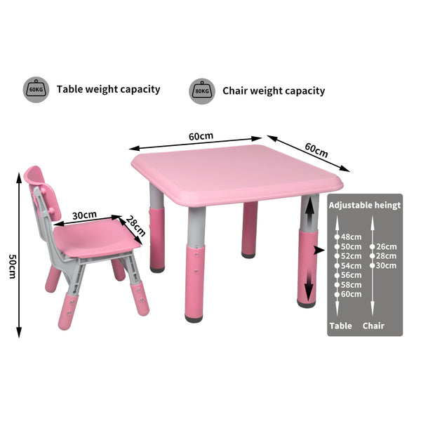 Kids Study Desk Set- Pink