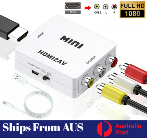 HDMI to RCA / AV Converter Video Input HD 1080P